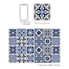 Tile Stickers 24pcs Waterproof Self Adhesive Removable Moroccan Retro Home Decor Bathroom Kitchen Wardrobe PVC Tiles Wall Stickers 230417