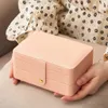 Jewelry Boxes Large Capacity PU Leather Box Display Organizer Multi Function for Necklace Ring Bracelet Travel Storage Showcase 231117