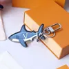 Designer Key Buckle Car Keychain with Whale Turtle Men Women Bag Pendant Accessories