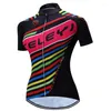 Racing Jackets Women's Cycling Jersey Shirts Short Sleeve Biycle Clothing Ropa Ciclismo Summer Bike Tops Cycle Clothes Green