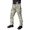 Pantalons pour hommes Hommes Casual Sports Pantalons de survêtement Multi-poches Patch imperméable Anti- Solid Color Jogger