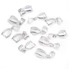 50pcs / lot 5x14mm 6x17mm 8x20mm 7 couleurs pendentifs plaqués fermons clips bails connecteurs cuivre charme de caution perles de bijoux