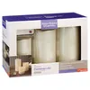 Scented Candle Flameless LED Pillar Candles 3Pack Vanilla Scented Z0418