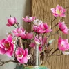 Fleurs décoratives Magnolia Artificiel Avec Bourgeons Branches Bouquets De Mariage Tiges Arrangements De Fleurs Centres De Table Décor À La Maison