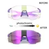 Kayak Goggles Pochromic Womens Bisiklet Gözlükleri MTB Dağ Yolu Bisiklet Güneş Gözlüğü Açık Hava Sporları 231117
