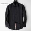 Camicia elegante da uomo Slim aderente colletto alla francese a righe scozzesi manica lunga in puro cotone Designer Brand Primavera Estate Business Office Casual Abbigliamento maschile 2 4KS8