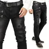 Jeans homme Grande taille jean droit homme pantalon printemps été jean petit ami Streetwear slim fermetures éclair 3 couleurs Cacual Long Denim pantalon 230418