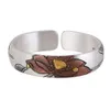 Sier met verguld vakmanschap, Emed Lotus Flower Niche Design, Sier-armband in etnische stijl, vrouwelijke armband