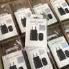 OEM Quality US EU USB-C Typ C 25W PD Vägg Fast Charger Travel Power Adapter med Box för Samsung S8 S9 Plus note 10 TA800