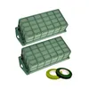 Kwiaty dekoracyjne 2PCS Floral Foam Cage Suche i mokre prostokąt kwiatów do świeżych dekoracji ogrodu domu