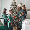 Dopasowanie rodzinnych strojów Bożego Narodzenia pasują do piżamy matka córka ojciec syn Son Family wygląd Baby Girl Rompers Sleep FaJamas 231117