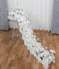 2M luxe witte roos hortensia kunstbloem rij bruiloft achtergrond tafel middelpunt decoratie boog weg aangehaald bloemen9116226