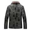Herrjackor Aboorun Men Winter Fleece Pu Leather Jacket Business Casual Woolen Leather Coat Khaki Varm kappa för Male 231118
