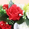 Dekorativa blommor av hög kvalitet 50 19 cm rose blomma rad bröllop vägg och siden konstgjord bakgrund eldekor leveranser