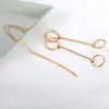 Stud Earrings Circle Chain Halter Body Hanging Neck Earring Siamese Personality Trend Female Jewelry