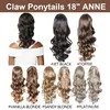 合成クロークリップポニーテール編組ヘアエクステンション長い巻き毛自然の巻き毛ポニーテール女性のためのポニーテール
