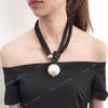 Big Imitation Pearl Statement Chokers Necklaces For Women Fashion Thick Rope Adjustable Pendant Necklaces Jewelry Fashion JewelryNecklace big choker necklace