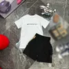 23ss boys t-shirt Shorts suit kids set kids designer clothes Round neck Pure cotton letter logo printing Short sleeve Plaid cargo shorts suits baby clothes