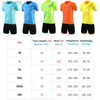 Collectable 2021 Football Jersey Quick Dry Gradient T Shirts And Pocket Shorts Customized Training Sports Uniforms Set Soccer Suit Q231118