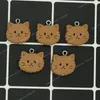 10 pz/lotto Carino Resina Biscotti Animali Pendenti e Ciondoli Anatra Cartone Animato Faccia Gatto Orecchino Portachiavi Ciondolo Accessorio Fai Da Te Fascino Per Gioielli Fare Gioielli Di Modaciondoli in resina