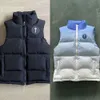 50 Rabatt ~ Herren-Daunenparkas 2022 Neue Herren-Trapstar-Jacke, Irongate-Abzeichen, Gilte-Ice-Blau 1, Top-Qualität, bestickter Schriftzug, Reißverschluss, Weste, Damenmantel