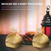 Подарочная упаковка Eid Mubarak Box Mussulim Candy Party Обертывание исламских принадлежностей FITR украшения фестиваль ленты ленты шоколад сахар