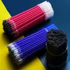 Penne gel 100 pezzi/set penna gel cancellabile 0,5 mm penna cancellabile asta di ricarica inchiostro blu nero manico lavabile per cancelleria scolastica scrittura per ufficio 231117