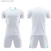 Collectable Summer Men's Soccer Jerseys Sportswear Polyester Fast Drying Soccer Suit Student Youth Training Shorts Set Customization Q231118