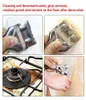 Stainless steel sink drainer glass cleaning home renovation scraper kitchen floor tile knife film glue removal tool with packaging