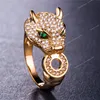 Leopard Head Inlaid Women Rings Hip Hop Animal Group Party Punk Finger Ring Jewelry Personality Fashion Gift New Style Fashion JewelryRings jewelry leopard ring