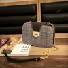 Evening Bags Luxury Houndstooth Plaid Crossbody Bag for Women 2023 Contrast Color PU Shoulder Bag Ladies Accordion Zipper Purses and Handbags