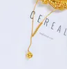 Ketens glimlachen puur 18k gouden ketting hanger real au750 dames fijne sieraden feestgeschenken y vormketen aanpassen xl0010