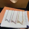Mit BOX Classic Titan Stahl Brief Halskette Designer Damen Gold Silber Halsketten Herren Geschenk Freundin Hochzeit Luxus Schmuck nicht verblassen
