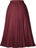 Grace Karin Mulheres Alta cintura elástica Salia de chiffon Midi Swing A-Line Shairs