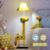 Lampade da terra dimmerabili a distanza a forma di animale Led Studio per bambini Lampada da terra Lampada da comodino Camera da letto Decorazione domestica