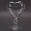 Vases Glass Flower Planter Heart Glass Vase Standing Home Decoration Flower Vase Decor Y23