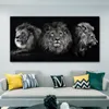 Zwart -wit dieren schilderen drie leeuwen muurkunst canvas schilderijen posters en print canvas prints voor woonkamer decoratie