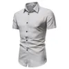 Chemises décontractées pour hommes Mode Hommes Polo Chemise Noir À Manches Courtes Polo D'été Hommes Chemise D'affaires Streetwear Mâle Polo Chemise Vêtements De Sport 230418