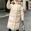 Mélanges de laine pour femmes Parkas chauds épais pour femmes 2023 automne hiver nouveau Long Sle à capuche élégant longue veste dames manteaux décontractés Long ParkasL231118