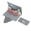 파티 장식 크리스마스 팝업 카드 종이 조각을 조각 안전 에코 친절한 핸드 크래프트 3D 카드 축제를위한 좋은 솜씨