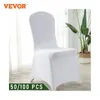 Pokrywa krzesła Vevor 50 100pcs Pokrywa krzesełka ślubnego Spandex Stretch Slipcover do restauracji bankiet El Dining Party Universal Cover 231117