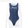 Designer Diesal Tops Diesel Klein groepsontwerp Pittig meisje mouwloos tanktopje Vrouwelijke sexy uitgeholde brief slim fit veelzijdige bovenkleding jumpsuit