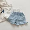 Shorts 2023 Zomermeisjes Casual Soft Denim Toddler Baby Girl Pants Kinderbroek Kinderen Modieus voor 230417