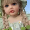 Dolls 55cm Regenerated Doll Full Body Silicone Vinyl Beauty Long Hair Girl Bewborn Baby Betty Princess Bebe 231117