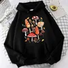 Kvinnors hoodies tröjor damen färgade svampar herbst und vinter 90er harajuku retro tryck herren- damenbekleidung kapuzen pflanzenmu