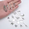 20st blandat skelett Skull Halloween Charms Lot Metal Christmas Charms Hängen Bulk för DIY -armband örhängen smycken som gör mode smyckencharms