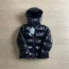 Trapstar London Trap Down Jacket Parka Uomo Donna Luxury Brand Piumino ricamato nero lucido