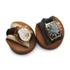 Boîtes à bijoux Oirlv Présentoir de montre en bois avec support en microfibre Bracelet Bracelet Boîte de rangement Flip 231117