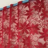 Cortina 1pc Europa Europa Cortes de tule de renda vermelha para sala de estar tratamentos modernos decoração de voile