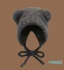 Skull Caps Lambhair Winter Harajuku Beanies Knitted Hat Women Lace up Warm Thick Hip Hop Skullcap Short Hat Unisex Basic Cap